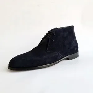 Scarpetto | Shoes | Suede Navy Blue Chukka Boots Mens Laceup 